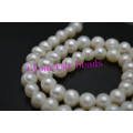 8~9mm Good Quality Natural White Fresh Water Pearl Potato Round Loose Beads