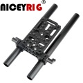 NICEYRIG Cheese Mounting Plate Video Switching Camera Easy Plate with 15mm Rod Clamp Short Rods for DSLR Camera Cage Rig