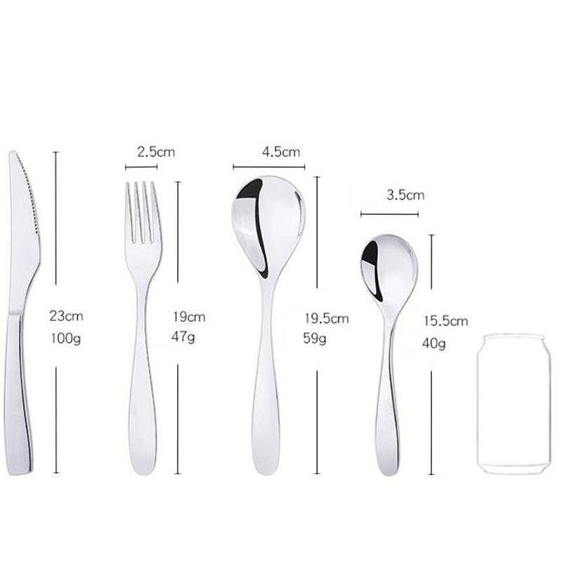 Dinner Knives 304 Stainless Steel Cutlery Spoon Stainless Steel Cutlery Set Meal Western-style Steak Steak Cutlery Set Of 24