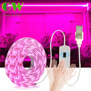 LED Grow Light Full Spectrum USB Grow Light Strip 0.5m 1m 2m 3m 2835 SMD DC5V LED Phyto Tape for Seed Plants Flowers Greenhouses