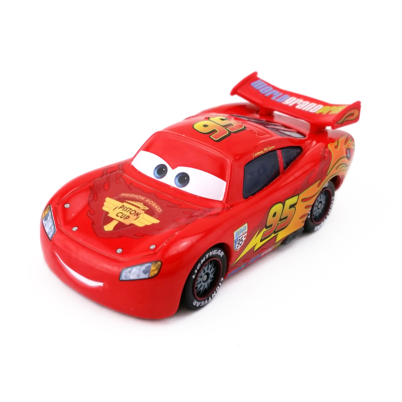 Disney Pixar Cars Gold Dinoco Blue Black Police Lightning McQueen 1:55 Metal Diecast Toys Car Model For Boys Children Gift