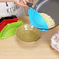 1pcs New Silicone Pot Colanders Pan Strainer Snap Strain Clip on Pasta Food Draining Excess Liquid Kitchen Accessories Tool