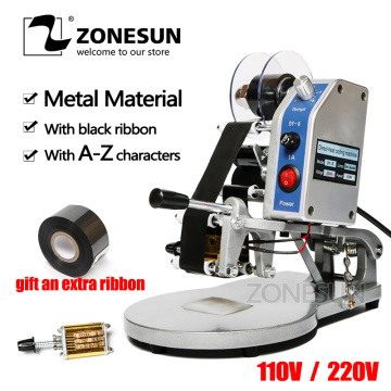 ZONESUN date coding machine printing machine Manual expiry date code printers ,Hot Foll Stamp Coder, expiry date machine