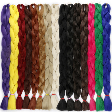 Mirra's Mirror Braiding Hair Pure Color Crochet Hair Extensions 82inches Jumbo Braid Hair Synthetic 5pcs High Temperature Fiber