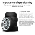 Car Wheel Tire Rim Brush Hub Cleaner Handheld Brush Washing Cleaning Tools For Car Motorcycle Bike Tire Brush Soft Scratchproof