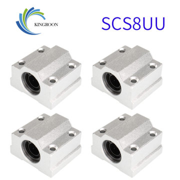 KINGROON 4pcs/Lot SCS8UU Linear Ball Bearing For 3D Printer XYZ Table CNC Router 8mm SCS8UU for CNC 3D Printer Shafts Rod