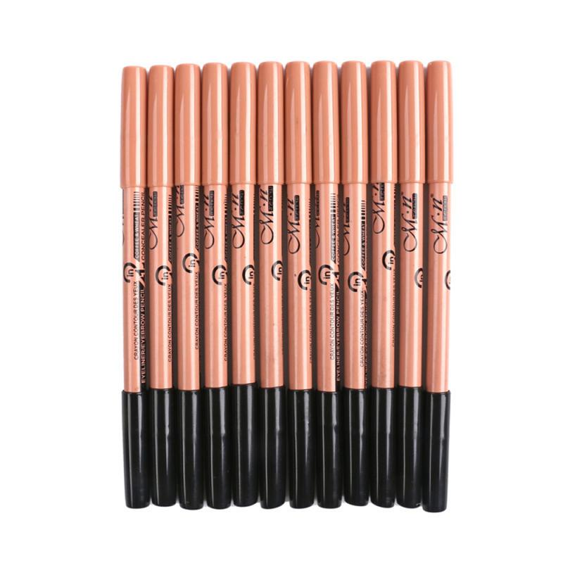 Double-Headed Black Eyeliner Pen Professional And Lasting Waterproof Anti-Stain Pencil Concealer Pen Women Anti-Dark Circles