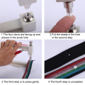 1Set Nailed Bead Machine DIY Manual Pearl Cap Bead Rivet Craft DIY Clothing Repair Knitting Lace Hat Hair Tools J0606