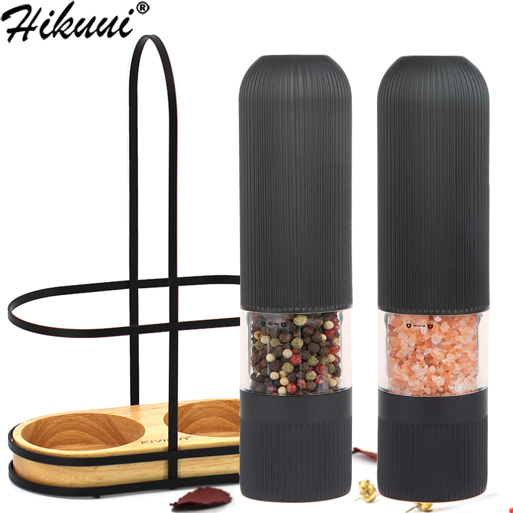 Automatic Salt and Pepper Grinder Set Electric Adjustable Mills Cumin Spice Seasoing with Ceramic Parts Grinding Tools for Food
