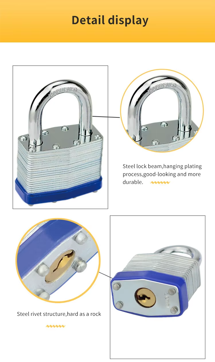 3 Silver Laminated Padlock