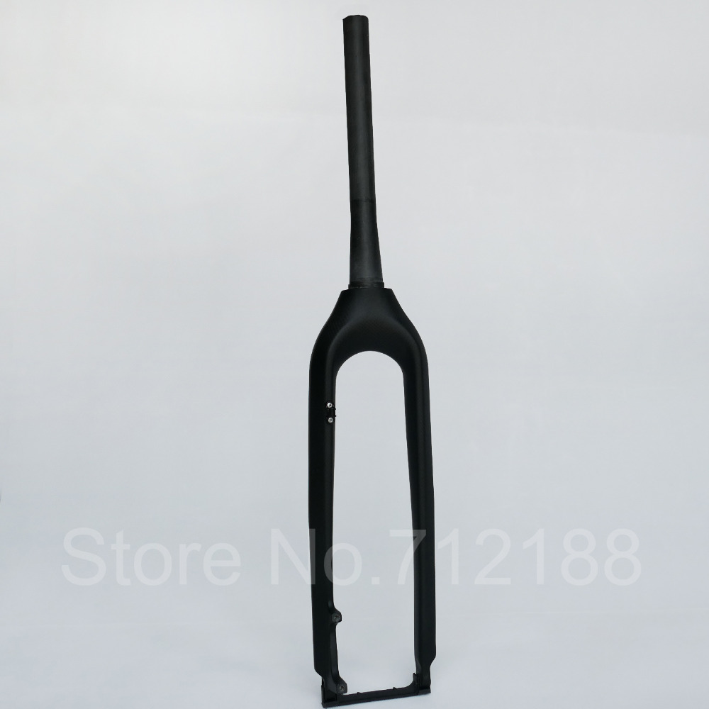 Cycling Carbon Matt / Glossy Mountain Bike Tapered Fork 1 1/8" ~ 1 1/2" for 26" mtb wheel