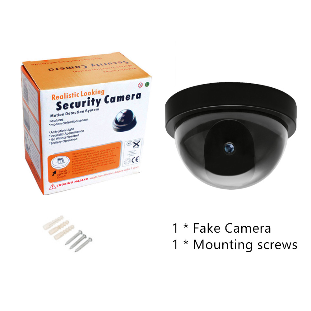Outdoor / Indoor Video Surveillance Fake Camera Home Dome Dummy Camera with Flashing red LED Light CCTV Security Cameras