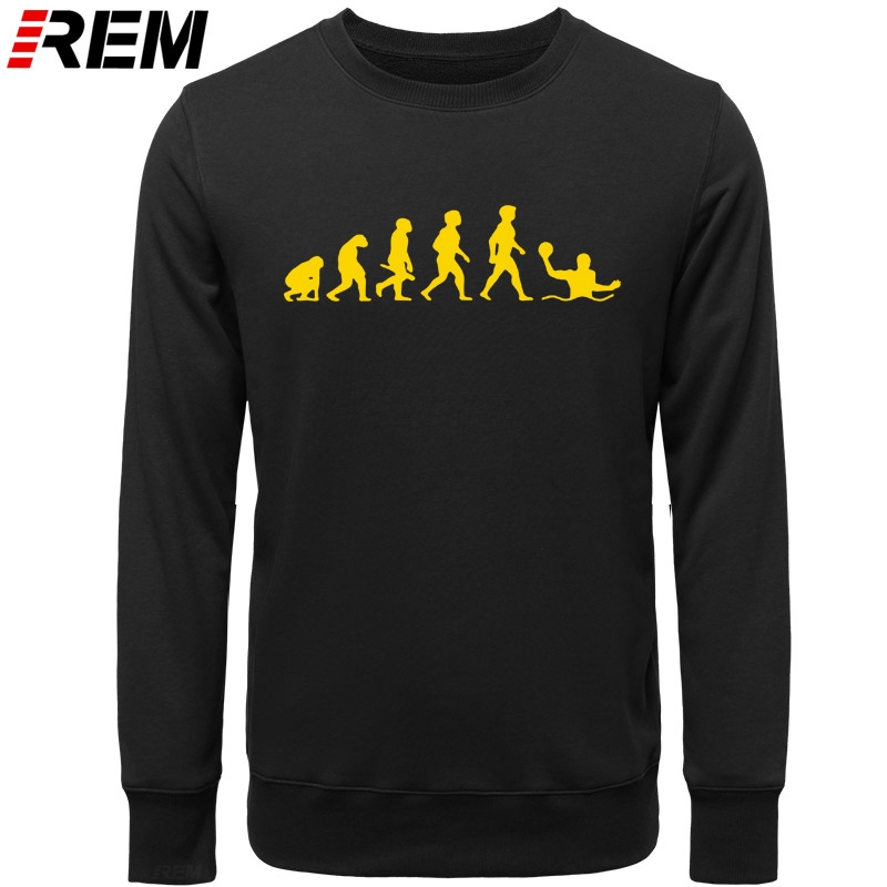 REM Hoodies Evolution Waterpolo Ball Player Men Fashion long Sleeve O-neck Cotton Funny Cool Male Tops Hoodies, Sweatshirts