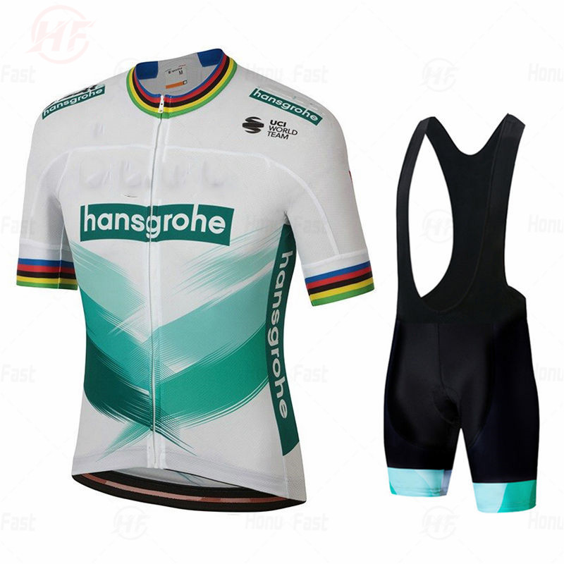 2020 Boraingful Hansgrohe Cycling Jersey Set Short Sleeve Cycling Shirt Bike Bicycle Clothes Clothing Ropa Ciclismo Summer Wear