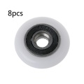 8Pcs/Set Shower Door Runner Rollers Wheels Pulleys Replacement Parts 23mm Diameter