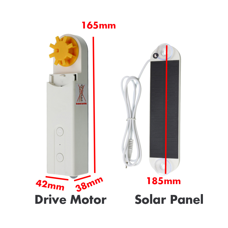 DIY Smart Motorized Chain Automatic Roller Blinds Shade Shutter Drive Motor Powered By Solar Panel Charger Bluetooth APP Control