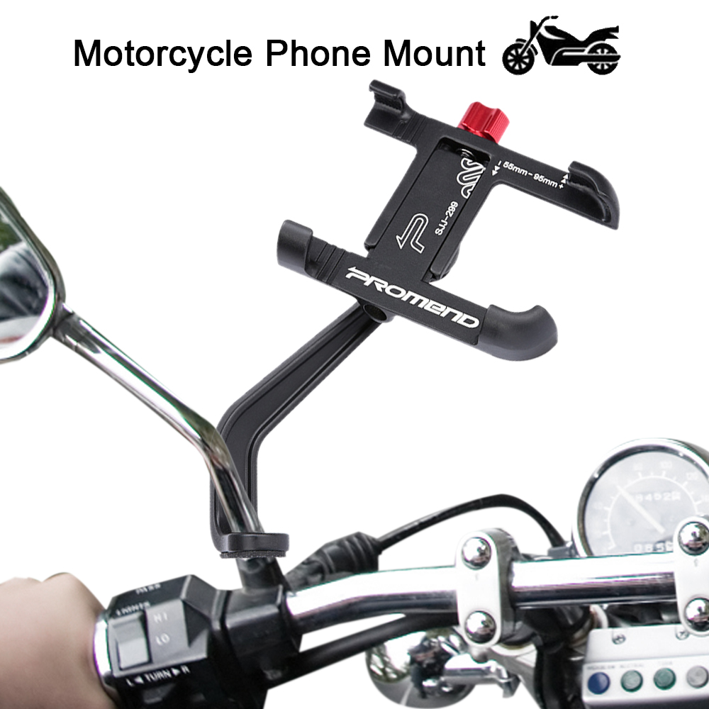 Universal Aluminum Alloy Motorcycle Phone Holder Moblie Cell Phone Clip for Bike Bicycle Racks Handlebar Mount Non-Slip Stand