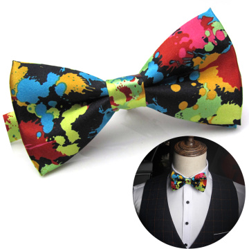 Newest Charming Adjustable Colorful Butterfly Printing Men Bow Ties Wedding