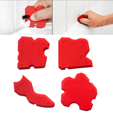 4PCS Grouting Smoothing Caulking Profiling Scraper Applicator Tool Kit Finishing Line Joint Corner Silicone Sealant Caulking Gun