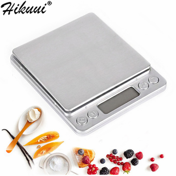 3kg x 0.1g Kitchen Digital Scale High Precision Electronic LCD Display Stainless Steel Panel 6 Units Mode with 2 Trays