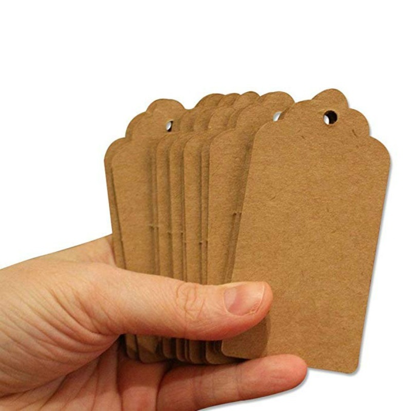 300pcs kraft Blank Tags Vintage DIY handmade Personalized Label Packaging price labels wedding Party Gift Decoration Tags