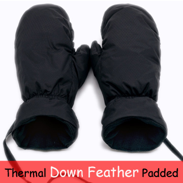 Down Feather Thermal Snowboard Ski Gloves men women Winter Warm snow mountain Skiing snowmobile mittens kids long rope hang