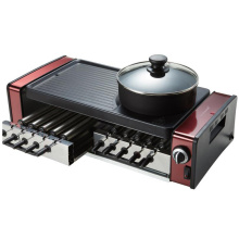 Household Electric Grill Skewer Barbecue Machine Non-stick Grill Hot Pot Smokeless Griddle Multifunctional Grill Pan