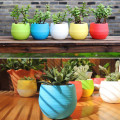Mini Colourful Round Plastic Plant Flower Pots Home Office Decor Planter Creative Eco-friendly Garden Home Office#40