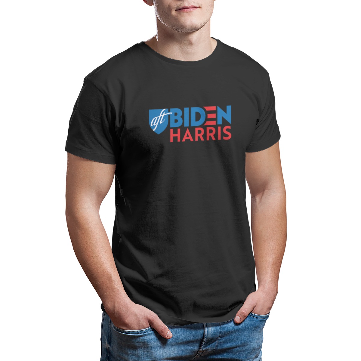 atinfor 5 Biden Harris Men's T Shirt Novelty Tops Bitumen Bike Life Tees Clothes Cotton Printed T-Shirt Plus Size