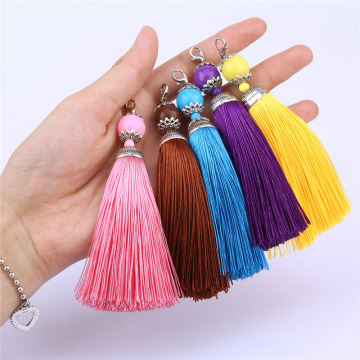 10 Pieces 11cm beads Silk Tassel fringe sewing bang tassel trim key tassels for DIY Embellish curtain accessories parts