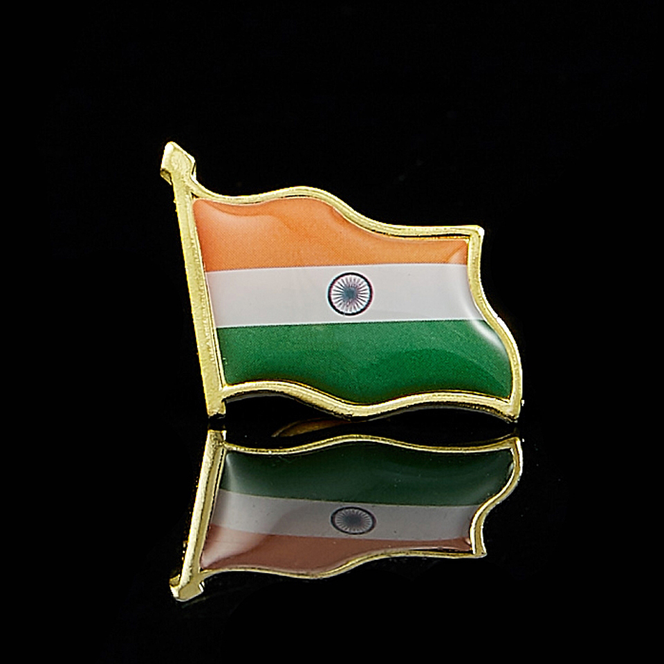 Indian National Flag Pin Brooches Clothing Accessories for Unisex Jewelry Gift