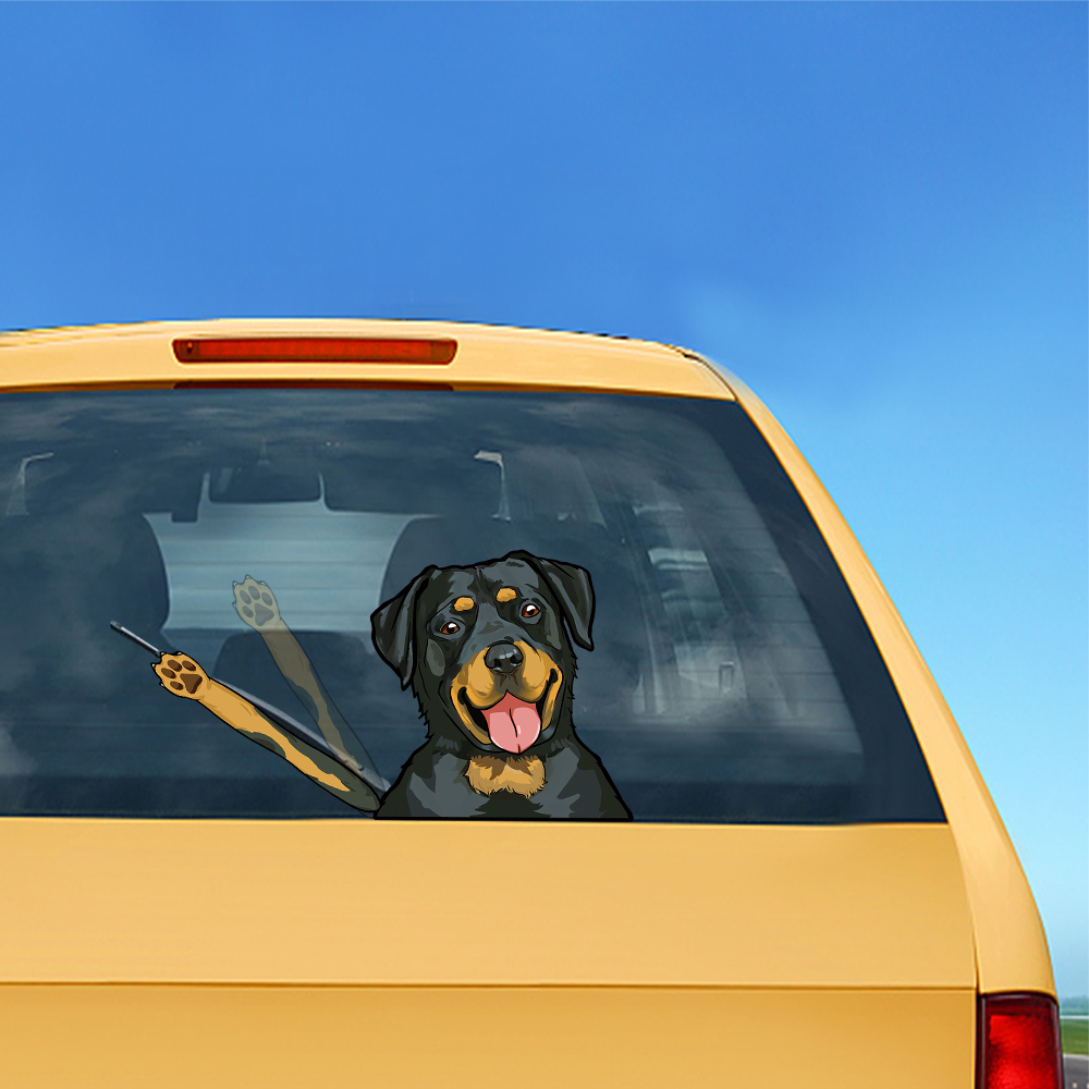 New Cute Cartoon Dog Stickers Funny Cool Moving Paw Window Wiper Stickers and Decals For Car Styling Rear Windshield Decorations