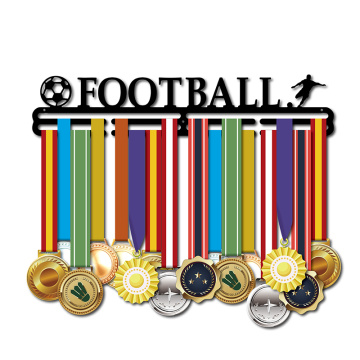 Medal hanger for football Metal medal holder Sport medal display rack for 32~45 medals