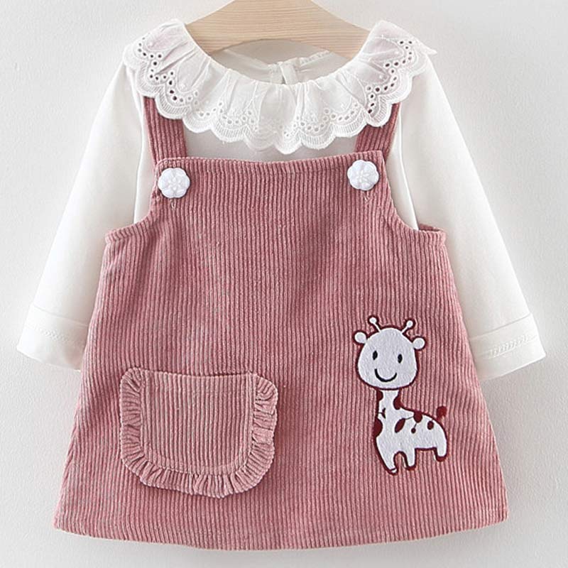 2020 New Spring Newborn Baby Girls Dress Baby Girls Long Sleeve Princess Dress Christmas Solid Color Kids Clothes Red Baby Dress