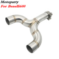 Motorcycle Exhaust Muffler Middle Link Pipe for Benelli 600 Exhaust Middle Pipe Escape
