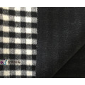 Small Black White Plaid 100% Wool Fabric