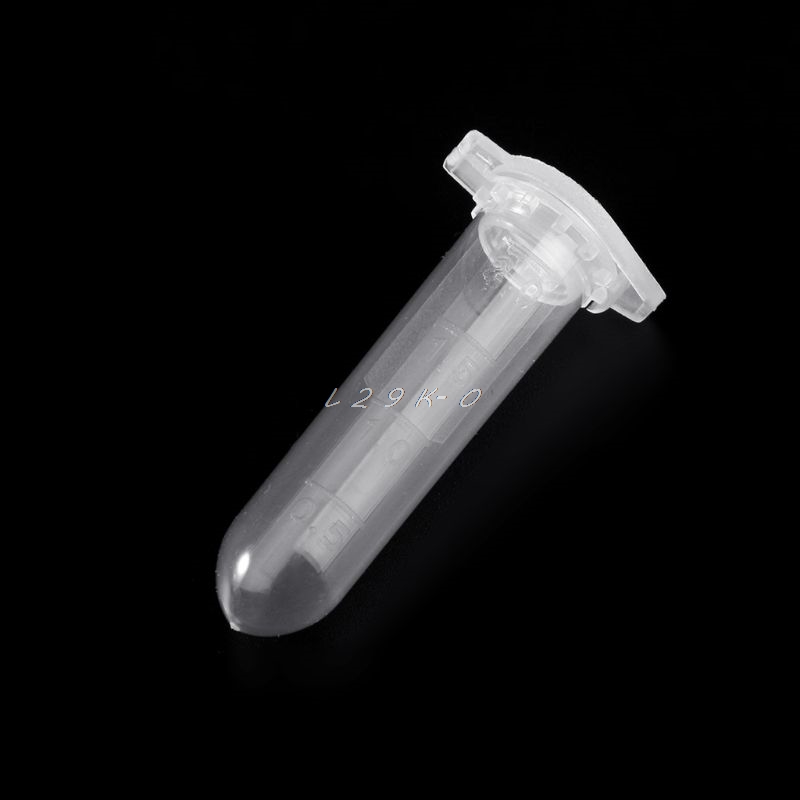 100Pcs 2ml Clear Plastic Vials Container Snap Cap Centrifuge Tubes Vials Sample Lab Container