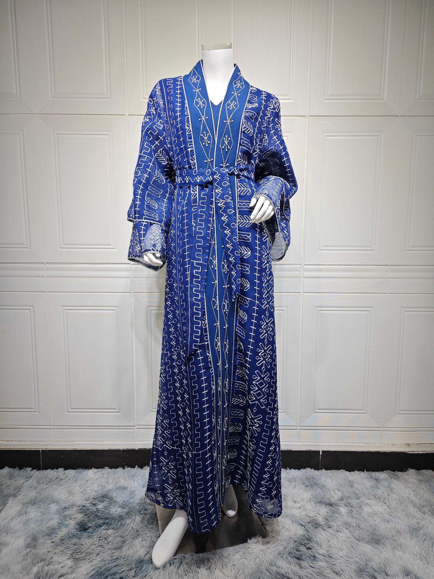 Embroidered Beaded Abaya Set AB445 (15)