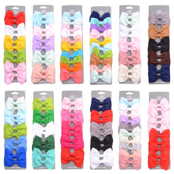 10pcs/set Sweet Candy Colors Hair Bows Small Hair Clip Kids Girls Boutique Ribbon Hairgrips Headwear Fashion Hair Accessories