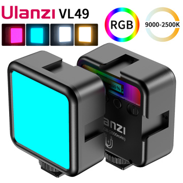 VL49 RGB Pocket LED Video Light 2700K-9000K On Camera Light Mini Pocket Fill Light Photography Lighting Vlog Light accessories