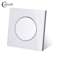 Coswall Crystal Glass Panel 16A 1 Gang 3 Way Crossover Light Switch On / Off Intermediate Wall Switch Gray Grey R11 Series