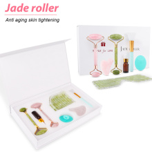 Jade Roller Set Facial Massage Jade Double-Headed Facial Slimming Lift And Wrinkle Beauty Tools For Christmas Gift First Choice