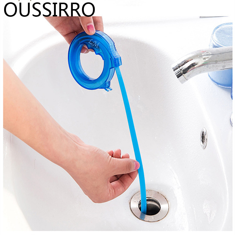 Bathroom Hair Sewer Cleaning Tools For Kitchen Sink Tub Toilet Dredge Pipe Snake Catcher Filter Drain Cleaner Removal Clog Tool