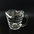 Glass milk measuring cup with handle