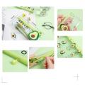 Hello Avocado Pencil Bag Transparent Cartoon Fruit Pen Case Storage Organizer Pouch for Pens Eraser Stationery School A6836
