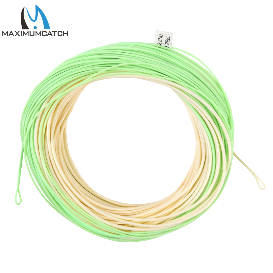 Maximumcatch 100FT WF4/5/6/7/8F Switch Fly Fishing Line Weight Forward Floating Fly Line With Two Welded Loops Fishing Line