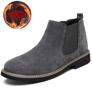Winter Men Boots Fashion Chelsea Boots Male Warm Plush Shoes Outdoor Safety Working Botas Ankle Snow Boots Men Dropshipping Shoe