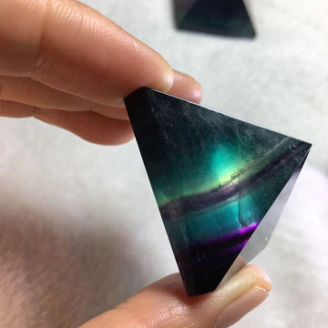 Natural Fluorite Crystal Pyramid Quartz Chakra Pyramid Stone Set Crystal Healing Chakra Set Home Decor Crafts Of Gem Stone