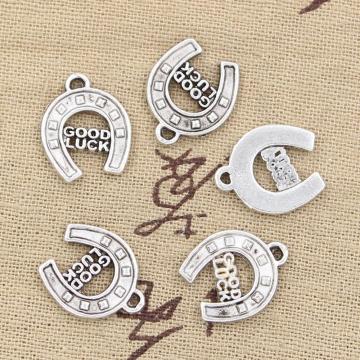 15pcs Charms Horseshoes Good Luck 17mm Antique Making Pendant fit,Vintage Tibetan Bronze Silver color,DIY Handmade Jewelry