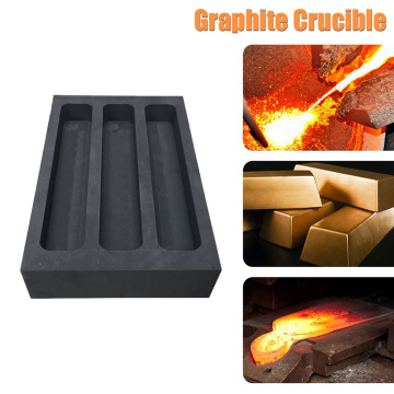 Gold Crucible Graphite Ingot Melting Metal Bar Mold Casting Refining Scrap Tool